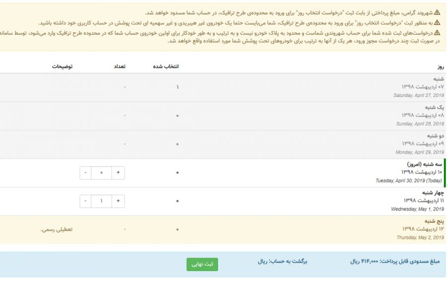 نحوه ثبتنام متقاضیان ورود به محدوده طرح ترافیک چگونه است؟