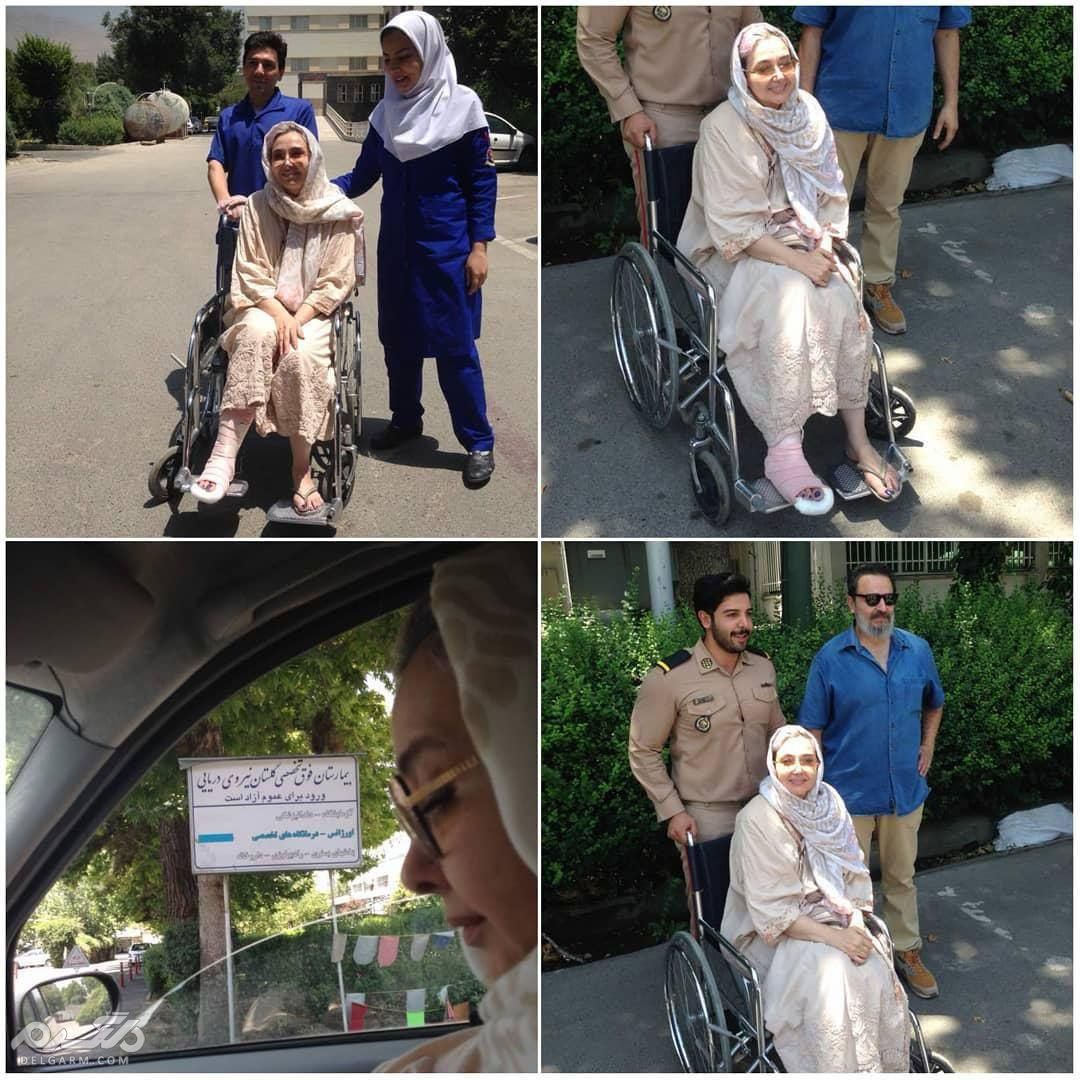 کتایون ریاحی با پای شکسته