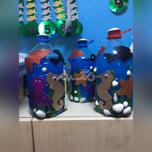 تزیین بطری آب معدنی برای جشن آب | تزیین بطری آب معدنی برای جشن آب کلاس اول | جشن آب