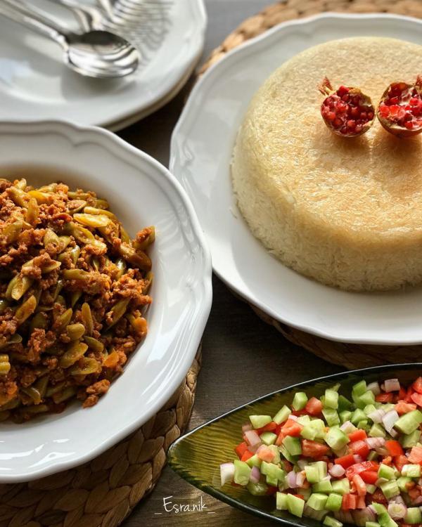 تزیین سالاد شیرازی