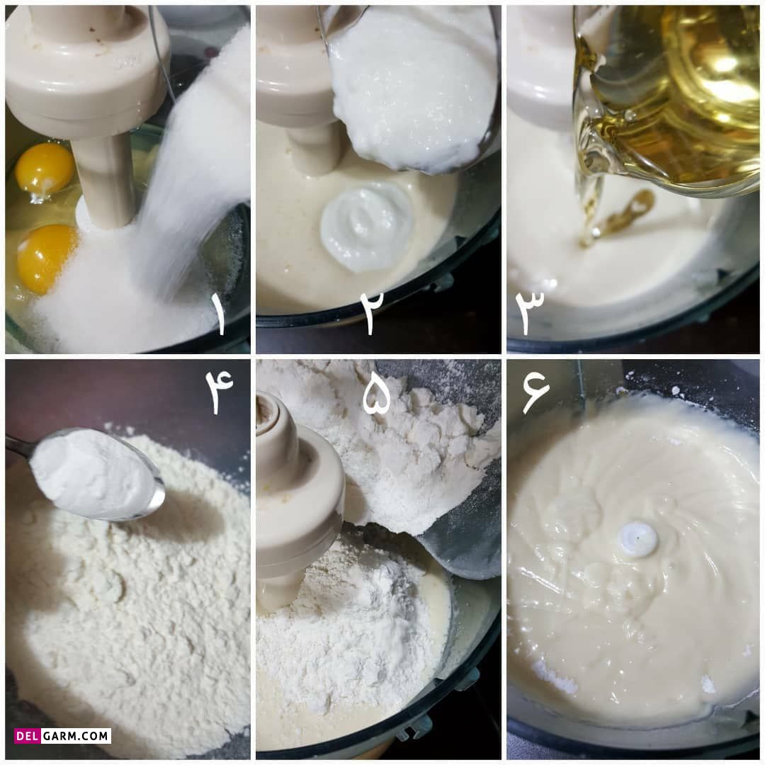 تهیه کیک فنجونی هندونه ای بدون فر و همزن !