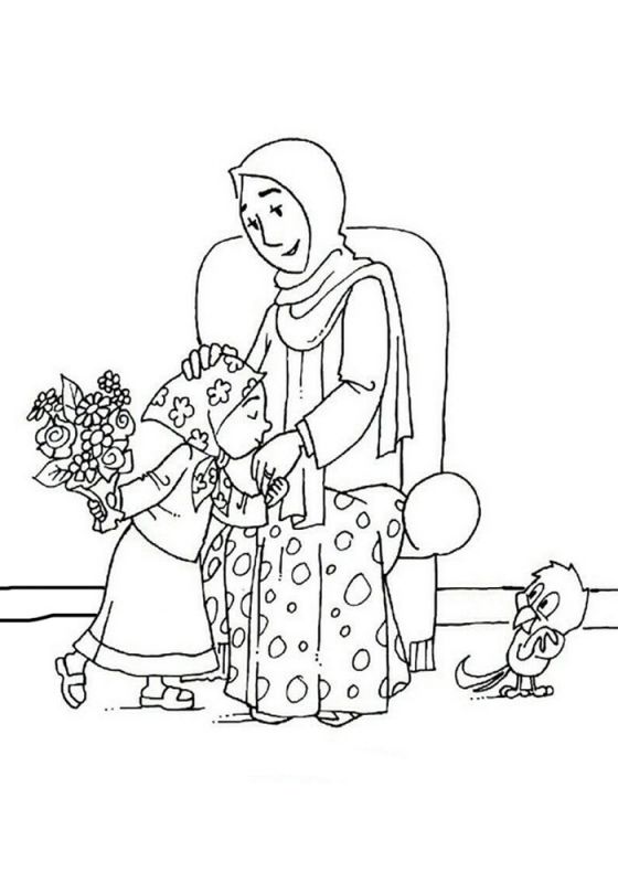 نقاشی روز مادر / نقاشی با موضوع مادر / نقاشی برای مادر / نقاشی تبریک روز مادر