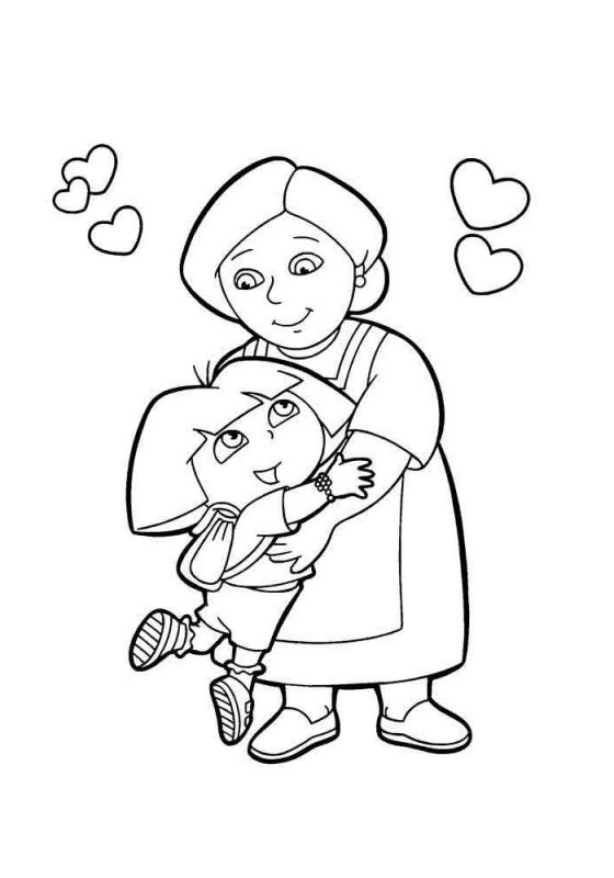 نقاشی بدون رنگ برای روز مادر
