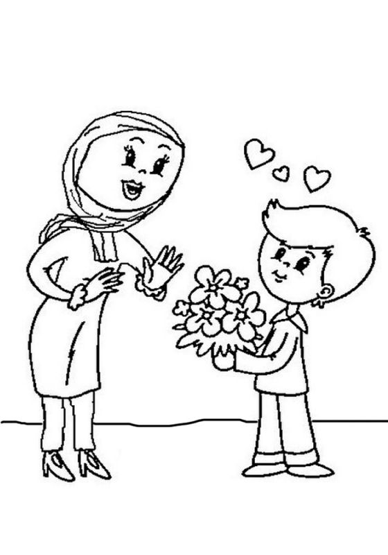 نقاشی روز مادر / نقاشی با موضوع مادر / نقاشی برای مادر / نقاشی تبریک روز مادر