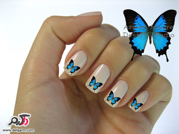 Butterfly Nail Designs for Short Nails with Acrylic Paint - wide 8