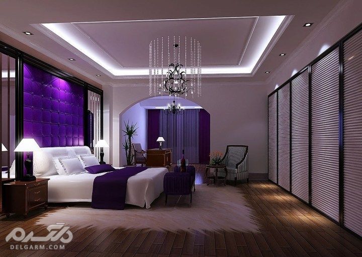 رنگ یاسی و بنفش در دکوراسیون اتاق خواب