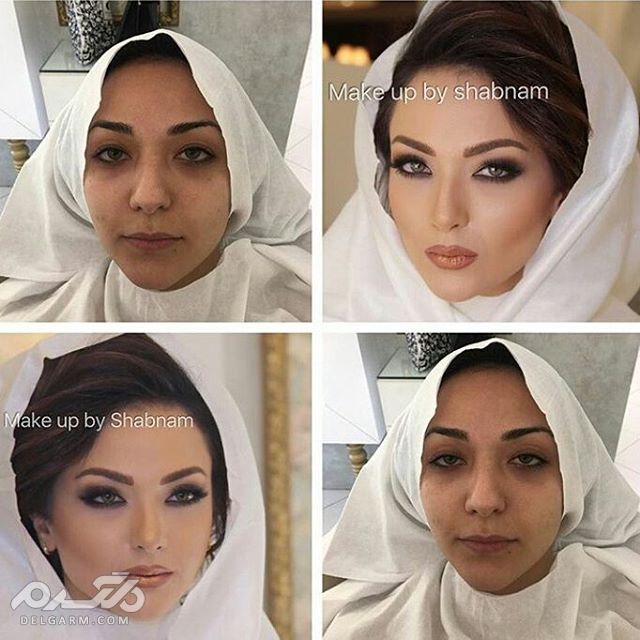 عکس عروس قبل و بعد از آرایش