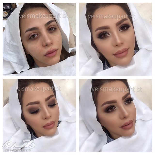 عکس عروس قبل و بعد از آرایش
