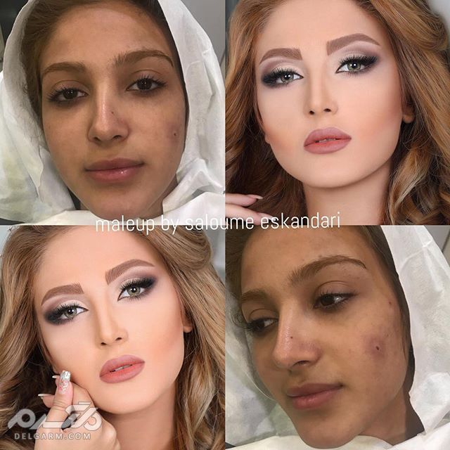 عکس عروس قبل و بعد از آرایش
