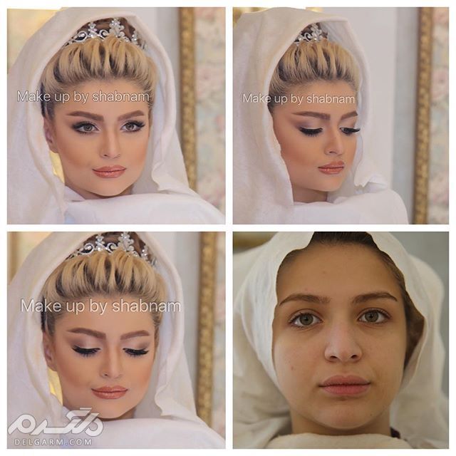 عکس عروس قبل و بعد از آرایش