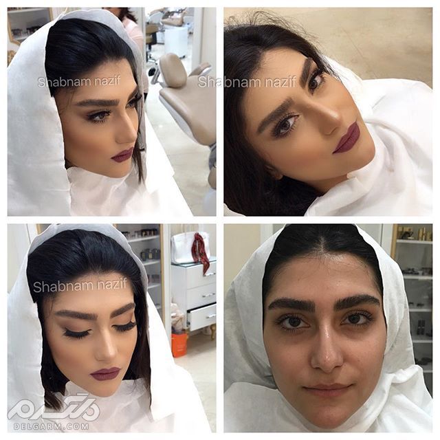 عکس عروس قبل و بعد از آرایش