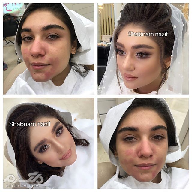عکس عروس قبل و بعد از آرایش