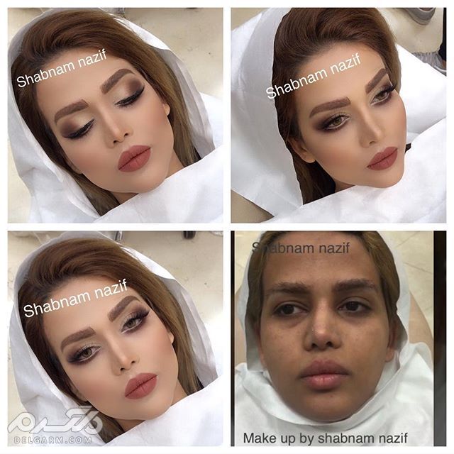 عکس عروس قبل و بعد از آرایش