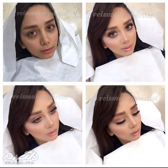 عکس عروس قبل و بعد از آرایش