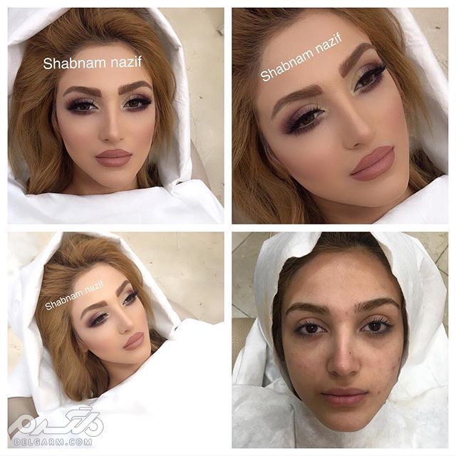 عکس عروس قبل و بعد از آرایش