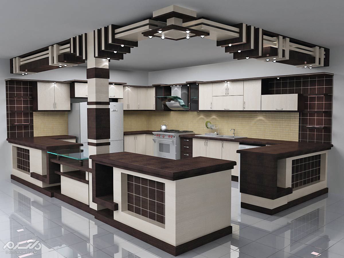 مدل کابینت آشپزخانه ام دی اف (MDF) شیک و کاربردی - دکوراسیون داخلی