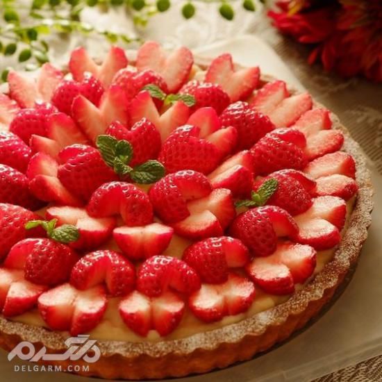 تزیین دسر با میوه - تزیین ژله با انار - آموزش تصویری تزیین ژله با میوه