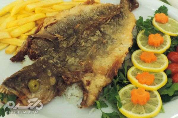 تزیین ماهی پخته شده