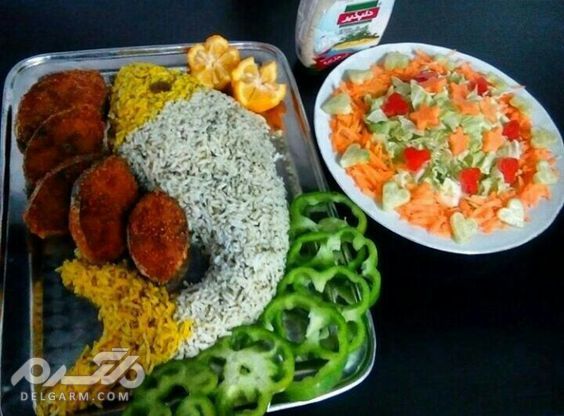 عکسهایی از طرح های مختلف تزیین ماهی سرخ شده