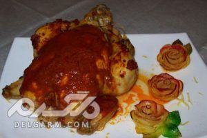 تصاویری از مدل تزیین مرغ مجلسی جذاب و بسیار زیبا