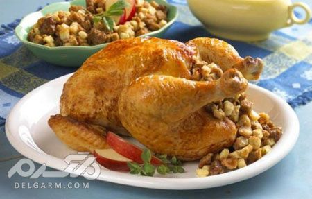 مدل تزیین مرغ سرخ شده خلاقانه و زیبا برای سفره های ایرانی