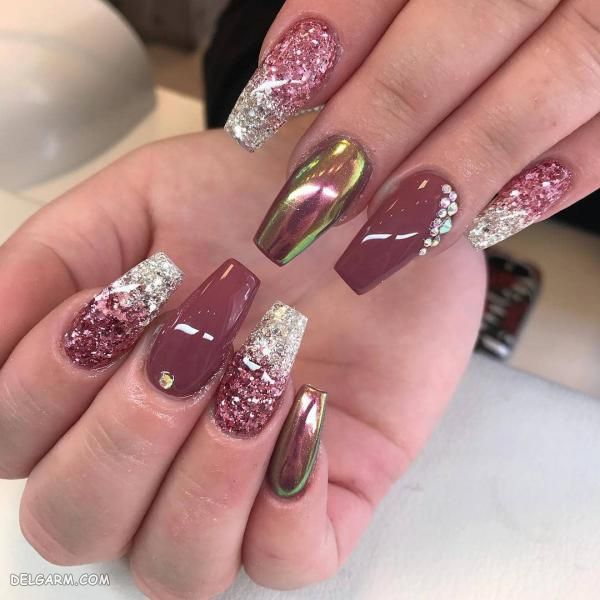 طراحی ناخن با لاک جدید و شیک