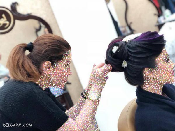 دل شینیون شیک و ساده مدل شینیون موهای کوتاه 2019 | مدل شینیون مو باز