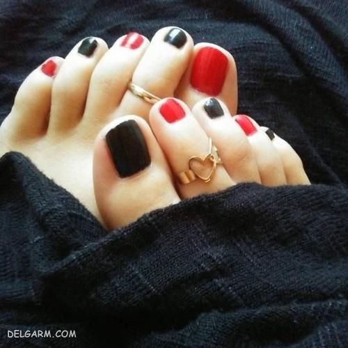 زیباترین مدل طراحی ناخن پا