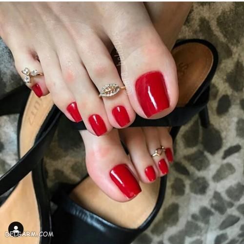عکس پای لاک زده زیبا