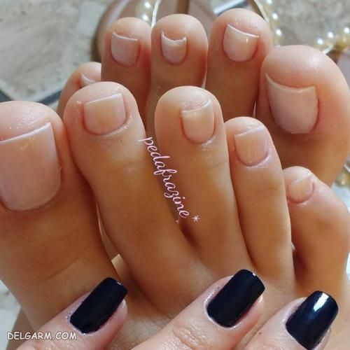 عکس طراحی ناخن پا زیبا