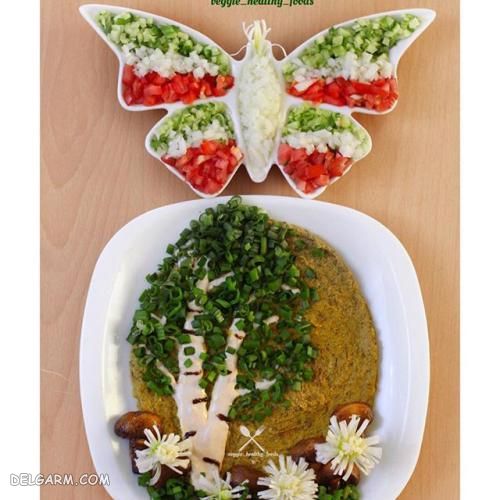 تزیین غذای گیاهی