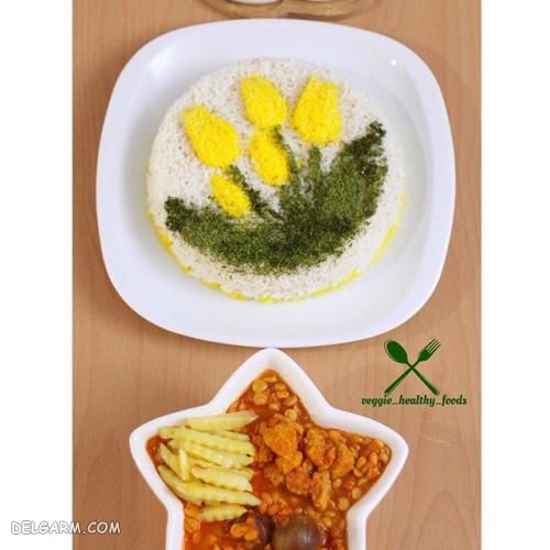 تزیین غذای گیاهی