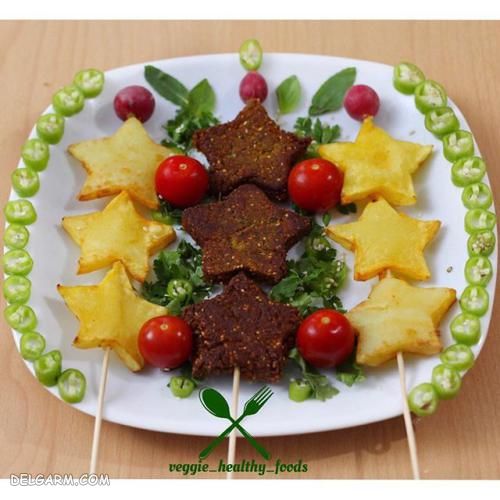 تزیین غذای گیاهی