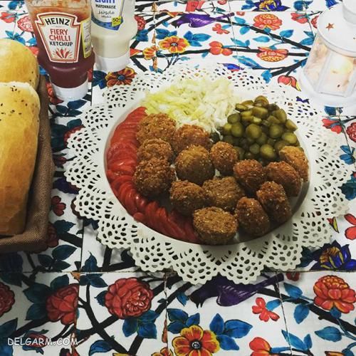 تزیین غذا فلافل
