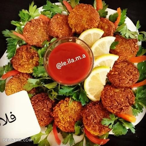 تزیین غذا فلافل