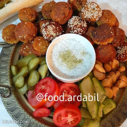تزیین غذا فلافل