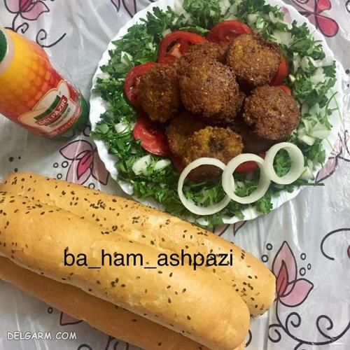 تزیین غذا فلافل