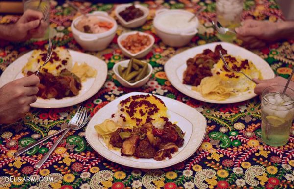 تزیین غذا گوشت چرخ کرده