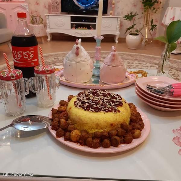 تزیین غذا گوشت چرخ کرده