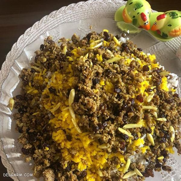 تزیین غذا گوشت چرخ کرده