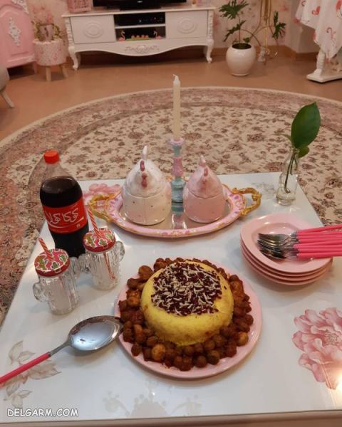 تزیین غذا گوشت چرخ کرده