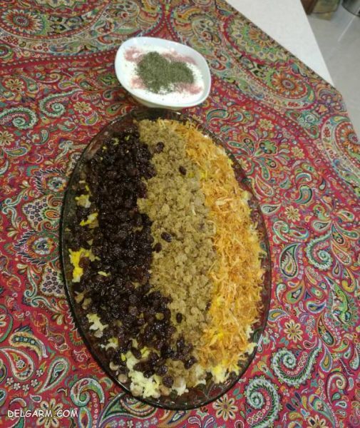 تزیین غذا گوشت چرخ کرده