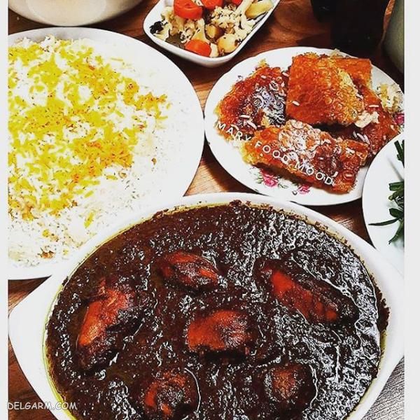 تزیین غذای فسنجون