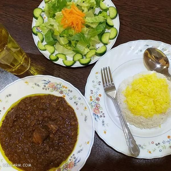 تزیین غذای فسنجون