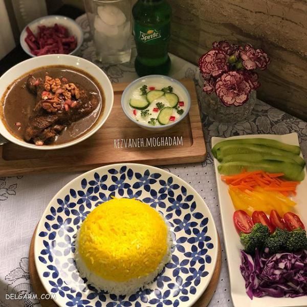 تزیین غذای فسنجون