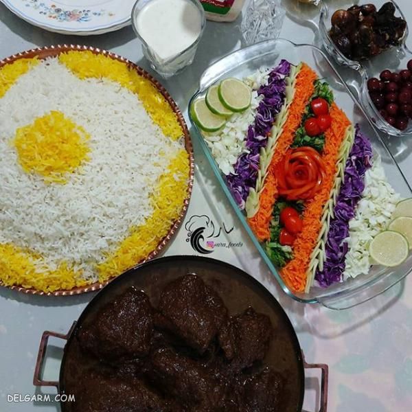 تزیین غذای فسنجون