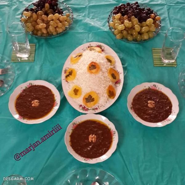 تزیین غذای فسنجون