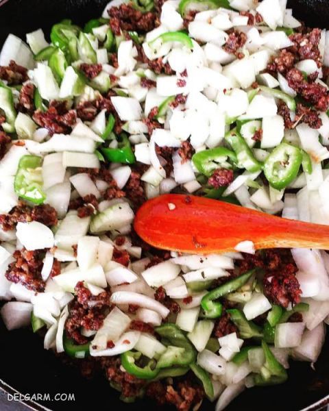 تزیین غذای گوشتی