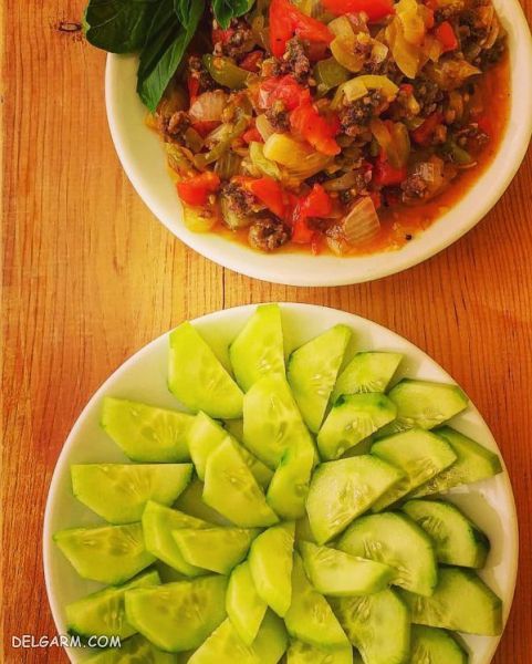 تزیین غذای گوشتی