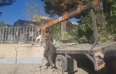 برخورد جرثقبل با هیأت عزاداران در سبزوار